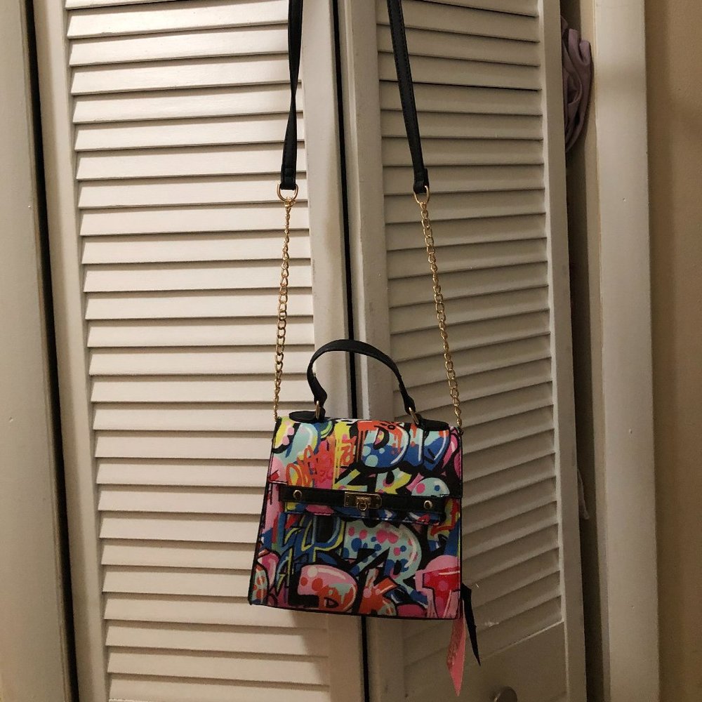 Like Dreams (LD) Women's Graffiti Print Handbag/ Cross Body  Purse